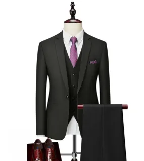 Abito da uomo primavera e autunno blazer da lavoro personalizzati di alta qualità in tre pezzi slim abiti da boutique di grandi