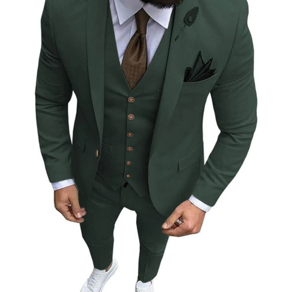 Abito da uomo Prom Tuxedo Slim Fit 3 pezzi Abito da sposo da sposa per uomo Blazer personalizzato Terno Masuclino 3 pezzi (giacc