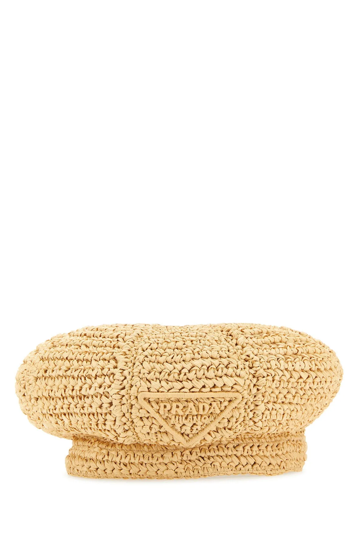 Beige rafia baker boy hat    