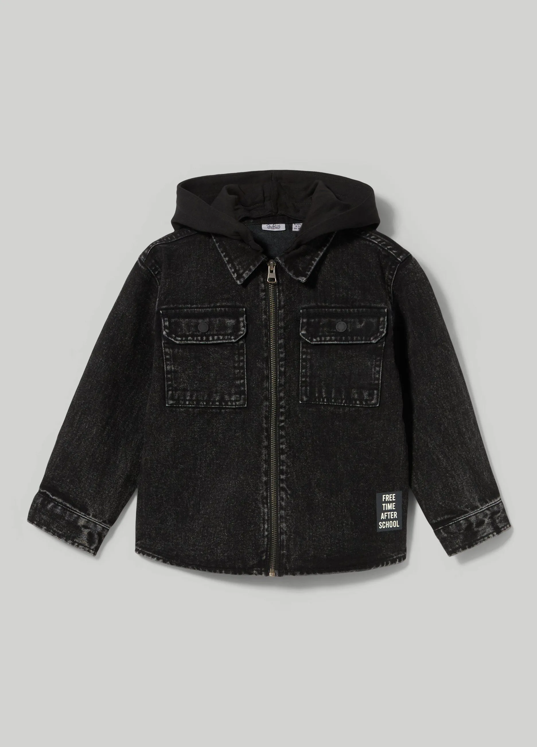 BLUKIDS  Camicia in denim con cappuccio bambino