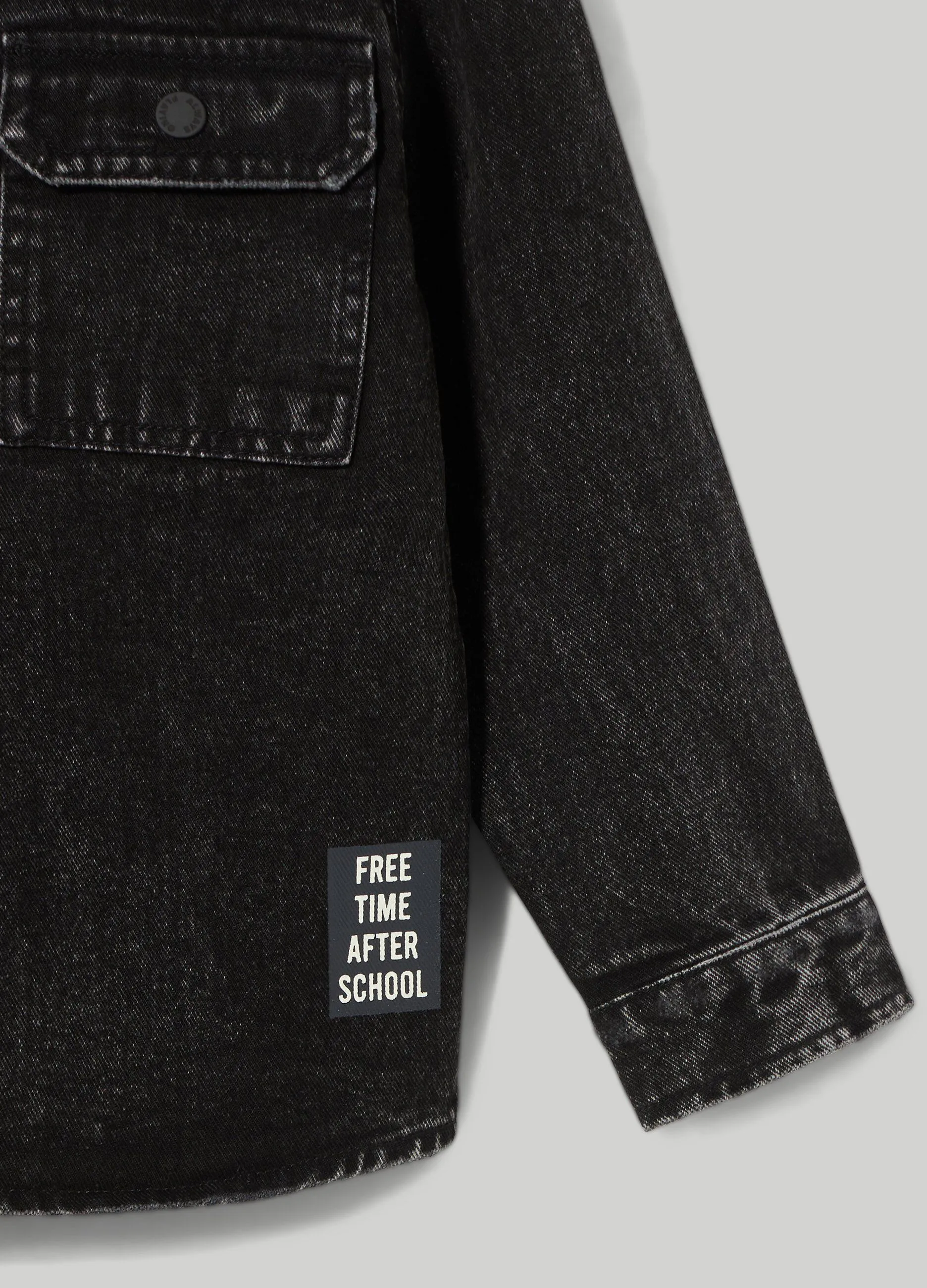 BLUKIDS  Camicia in denim con cappuccio bambino