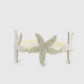 Cerchietto Avorio Per Bambina Con Stelle Marine