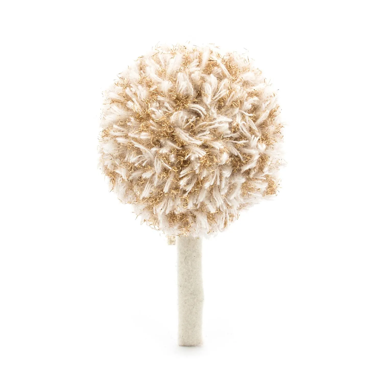 Cerchietto Maxi Pom Panna Oro