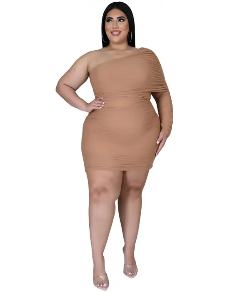 Cutubly Abiti alla moda Abito alla moda casual Lady Donna Solid Basic Manica corta Slash Neck Stretch Streetwear Outfit S