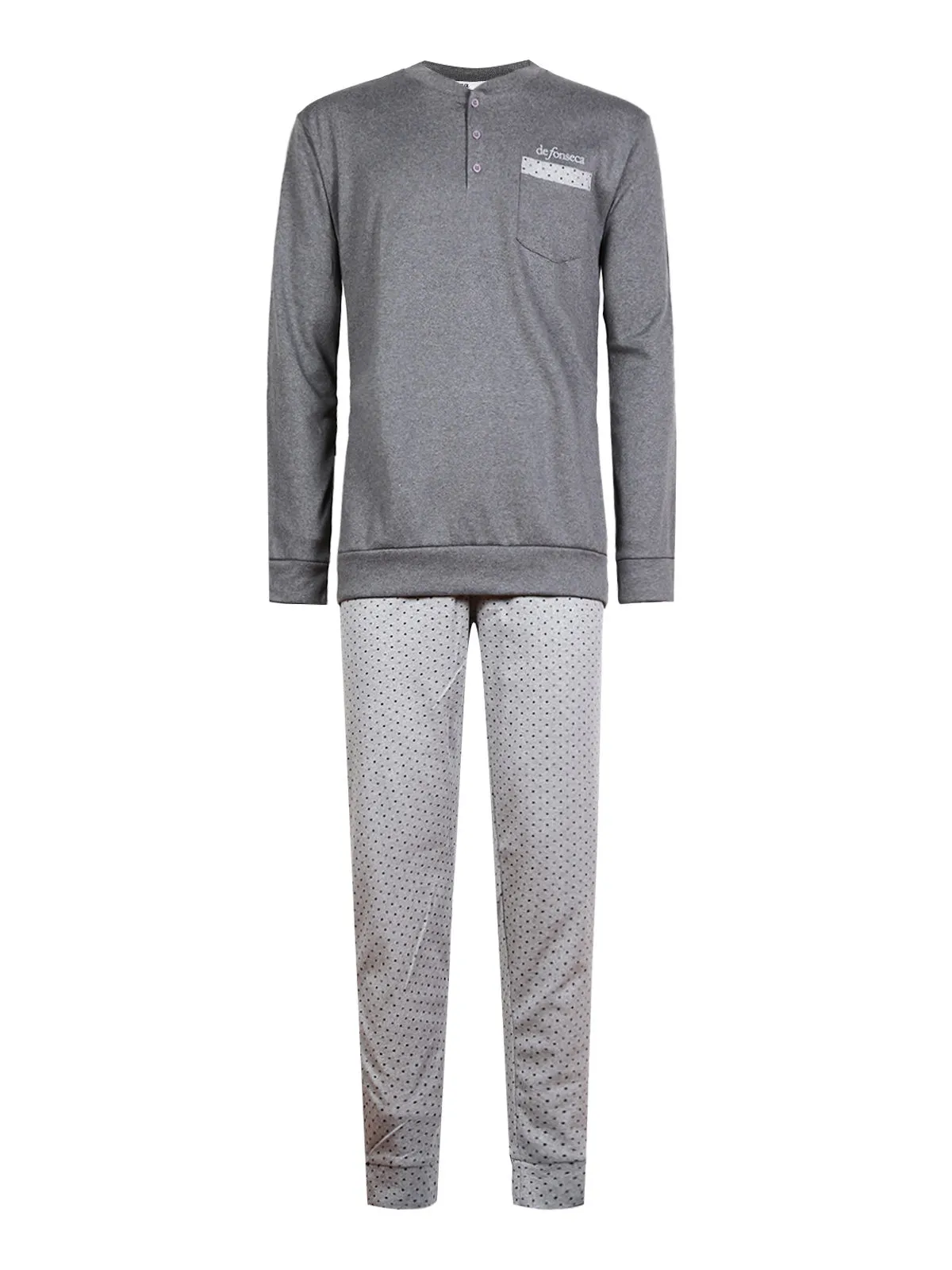 De Fonseca Pyjama long en coton à pois pour homme