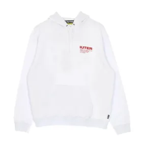 felpa cappuccio uomo info hoodie WHITE