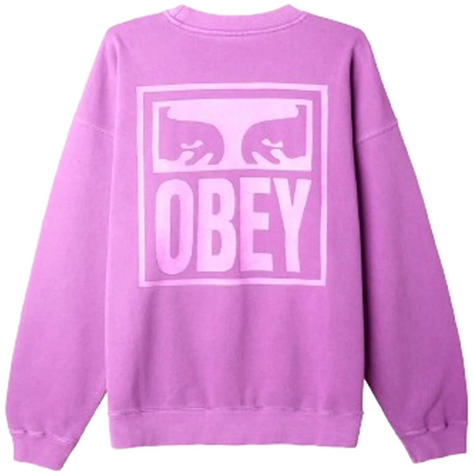 Felpe senza cappuccio Unisex Obey - Pigment Obey Eyes Icon Extra Heavy Crew Fleece - Viola