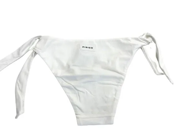 FISICO   SLIP MARE BIANCO CON FIOCCHI LATERALI