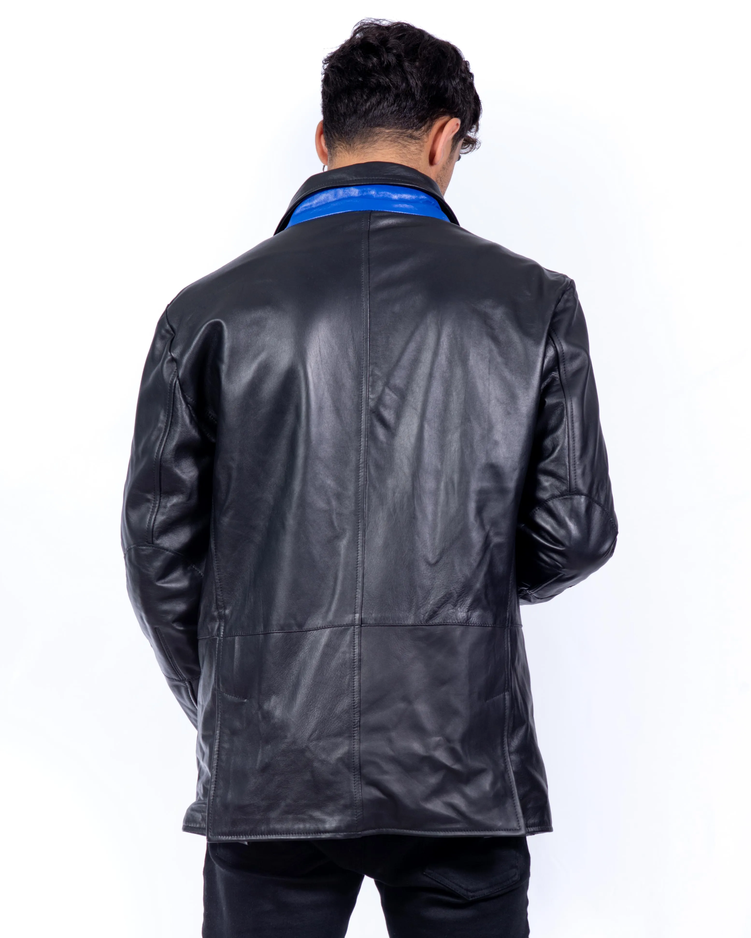 GIACCONE UOMO IN PELLE NERO MOD. FERRARI
