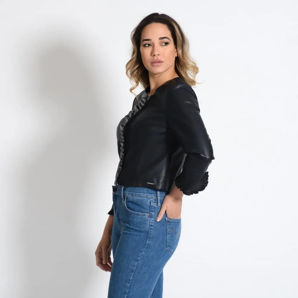 Giubbino donna in pelle