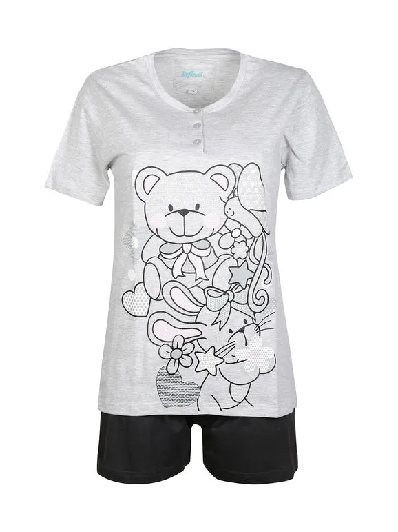 Infiore Pyjama coton femme manches courtes