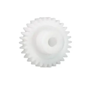 Ingranaggio cilindrico Igus, modulo 2, 14 denti, passo Ø 28mm, semigiunto Ø 18.5mm, foro Ø 8mm, in Iguform S270