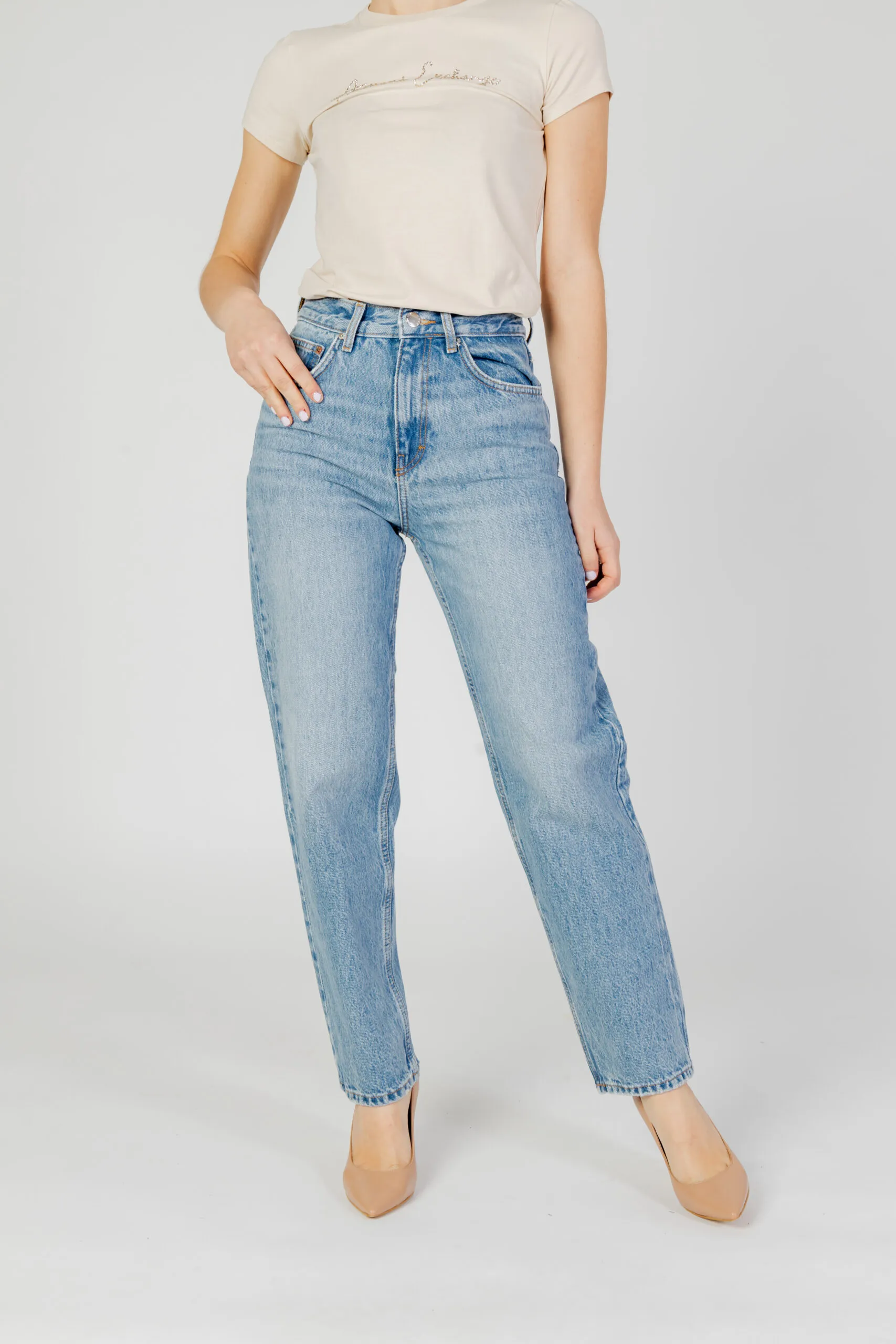 Jeans Only ONLROBYN MW STR LO AK DNM DOT536 NOOS Blue Denim Chiaro