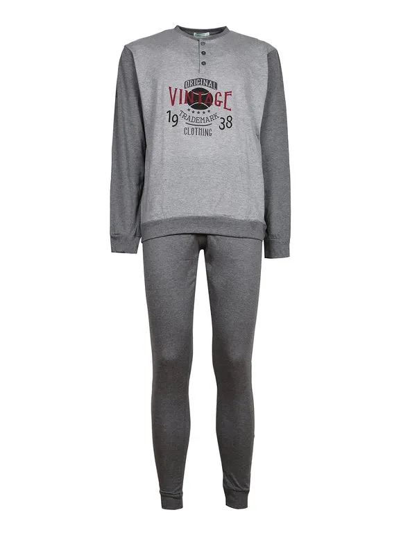 Linea Ambro Pyjama long en coton pour homme