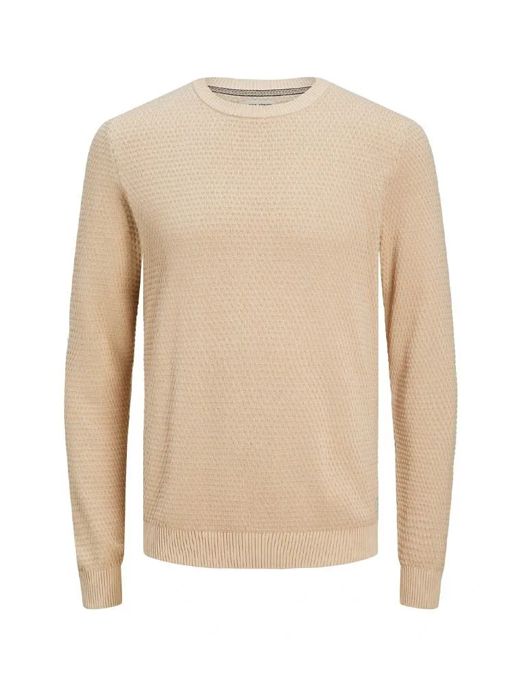 Maglia Manica Lunga Casual Jack & Jones - Beige