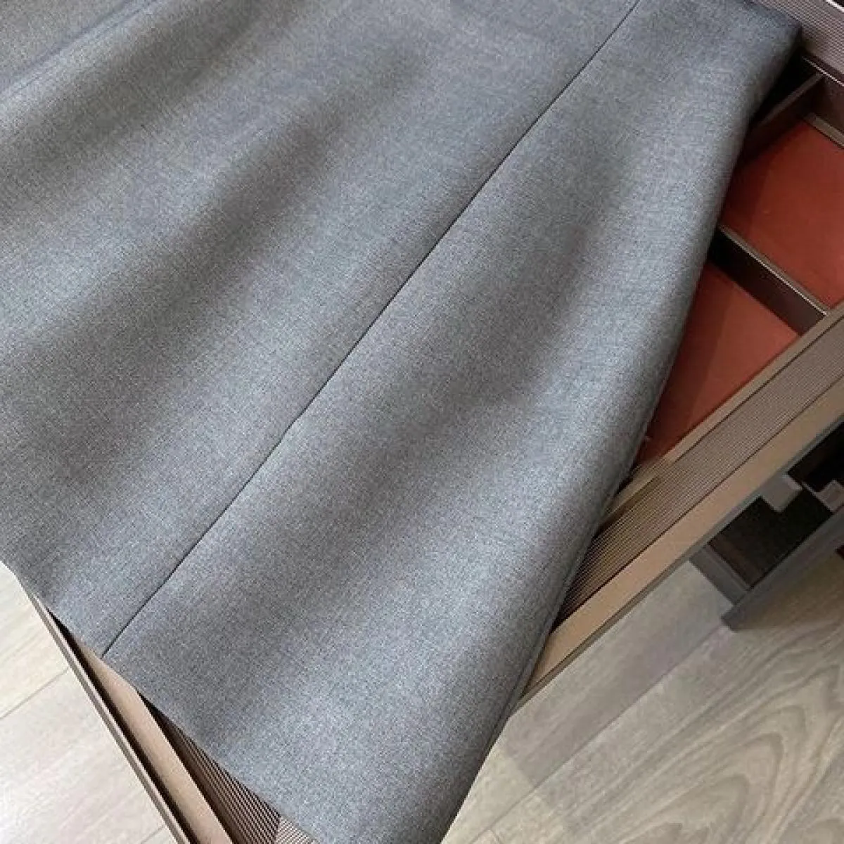 Minigonne Donna Linea A Semplice Office Lady Temperamento Solido Tutti abbinati Design a vita alta Stili streetwear di base esti