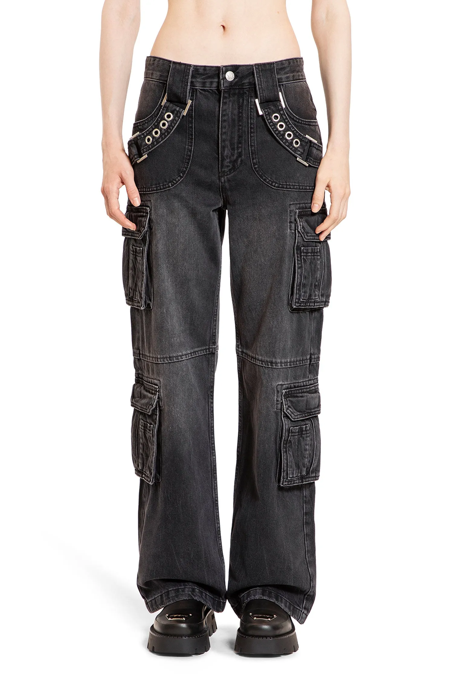 misbhv  harness strap cargo trousers 