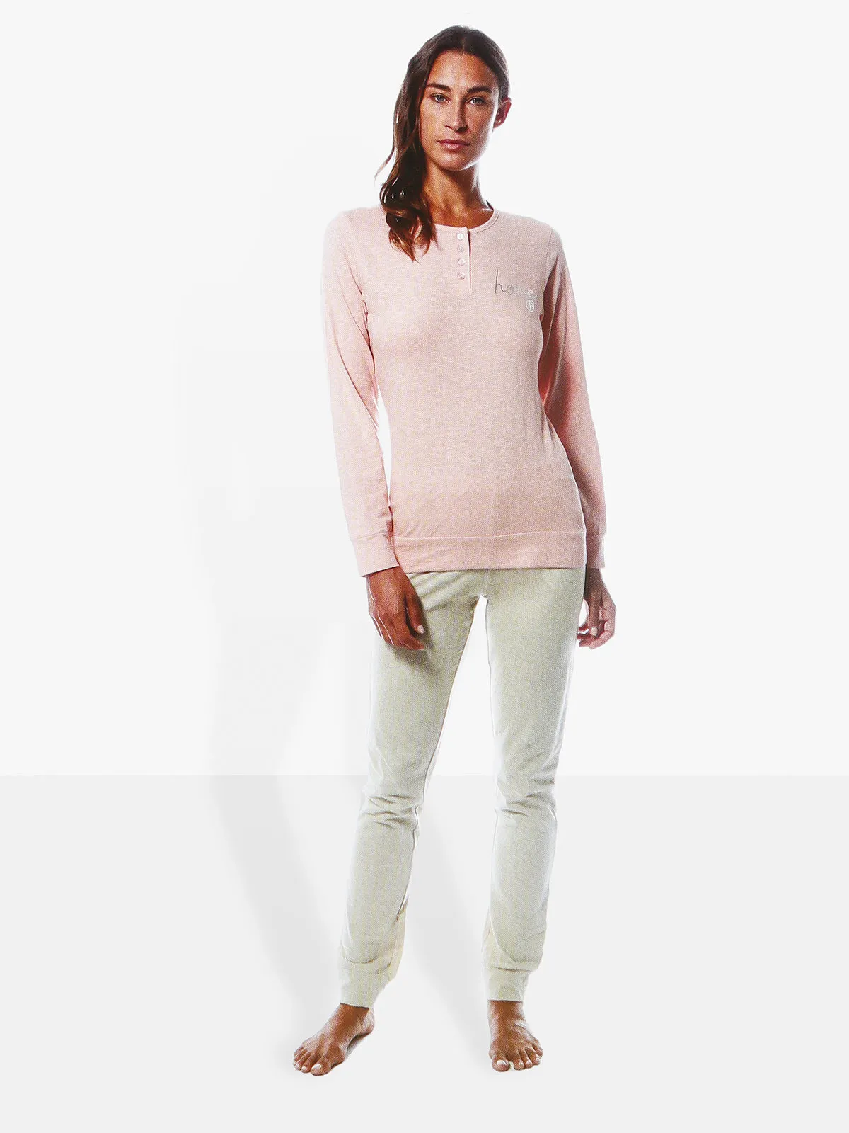 Nazareno Gabrielli Pyjama long pour femme en coton