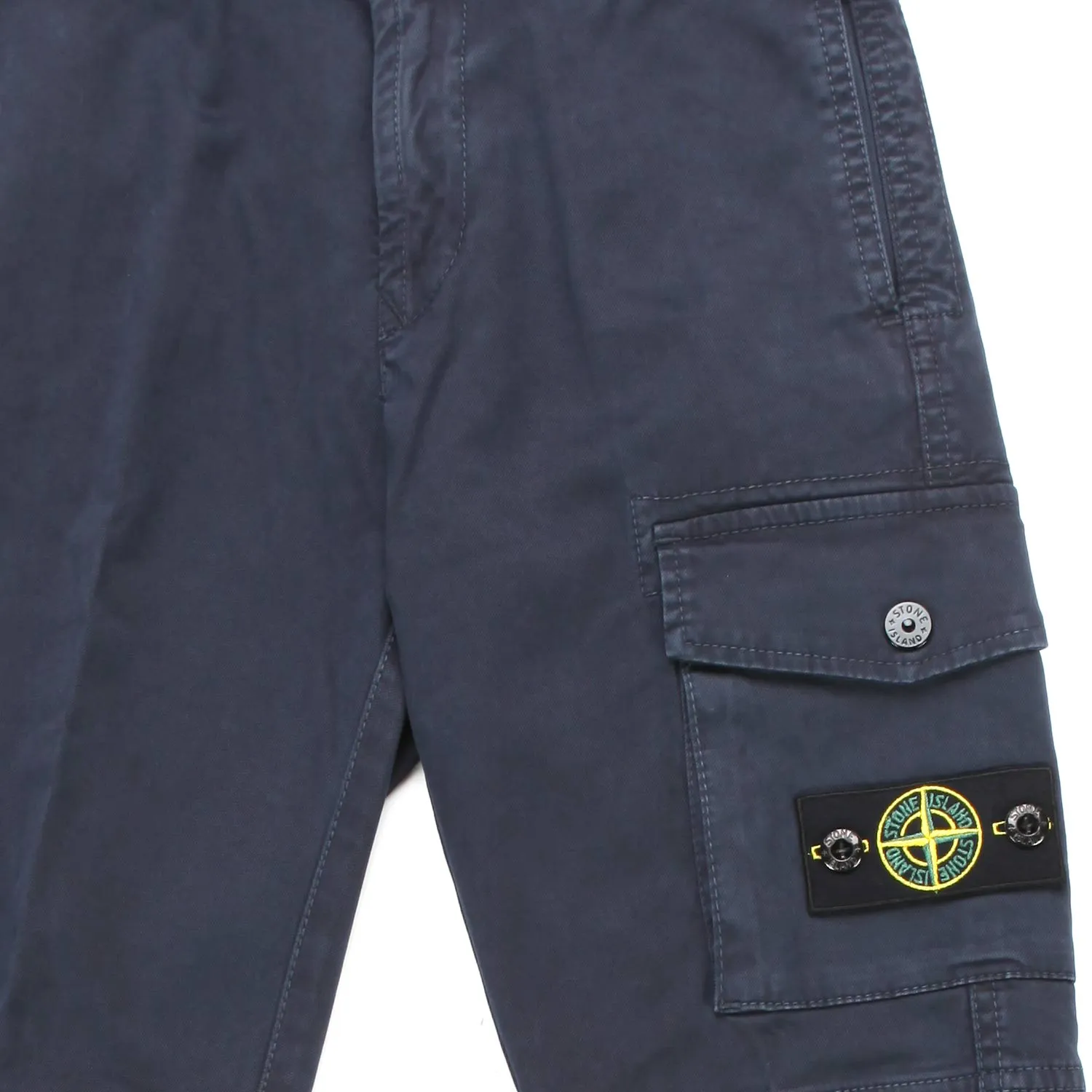 Pantalone Cargo Blu Con Patch Logo Bambino E Teen