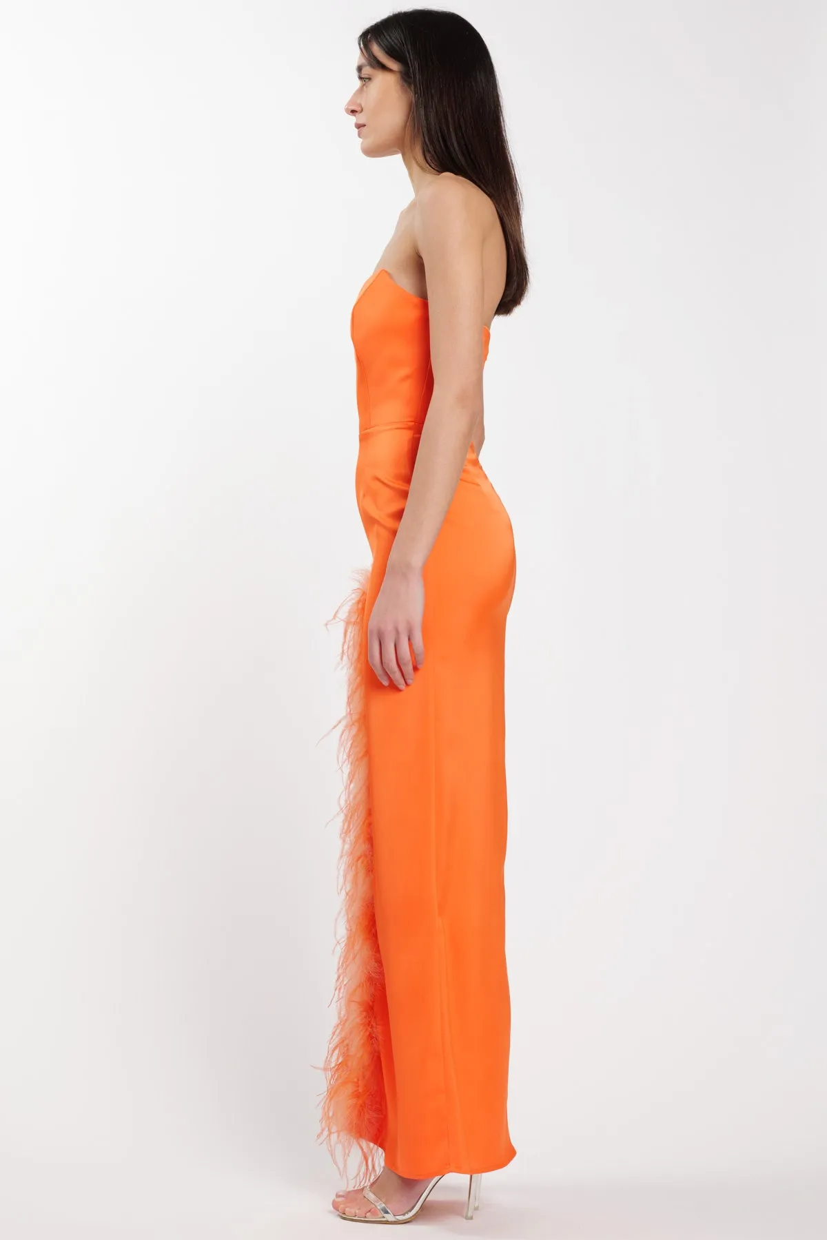 Plume Dress Arancio-