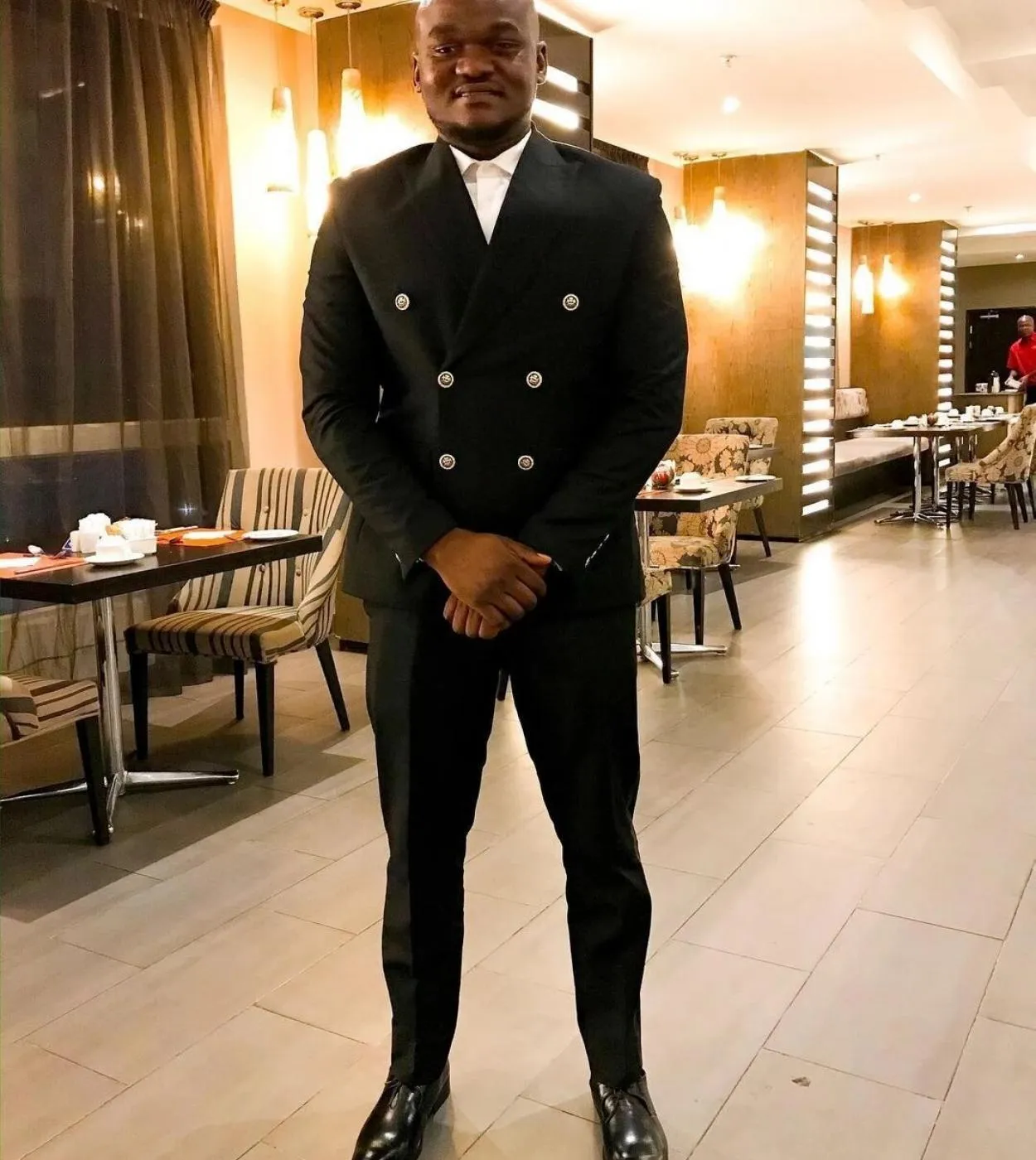 Plus Size Formale Nero Doppio Petto Abiti Da Uomo Costume Homme Matrimonio Sposo Smoking Terno Masculino Slim Fit Blazer 2 Pi