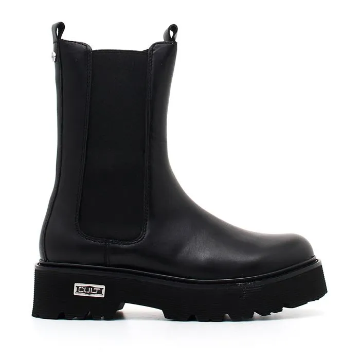 SLASH 3267 HIGH BEATLE W LEATHER/EL Nero